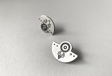 Load image into Gallery viewer, Silver Stud Earrings - Solis & Luna