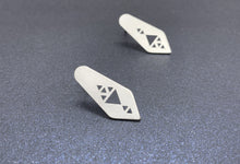 Load image into Gallery viewer, Silver Stud Earrings - Single Cell - ByuByu
