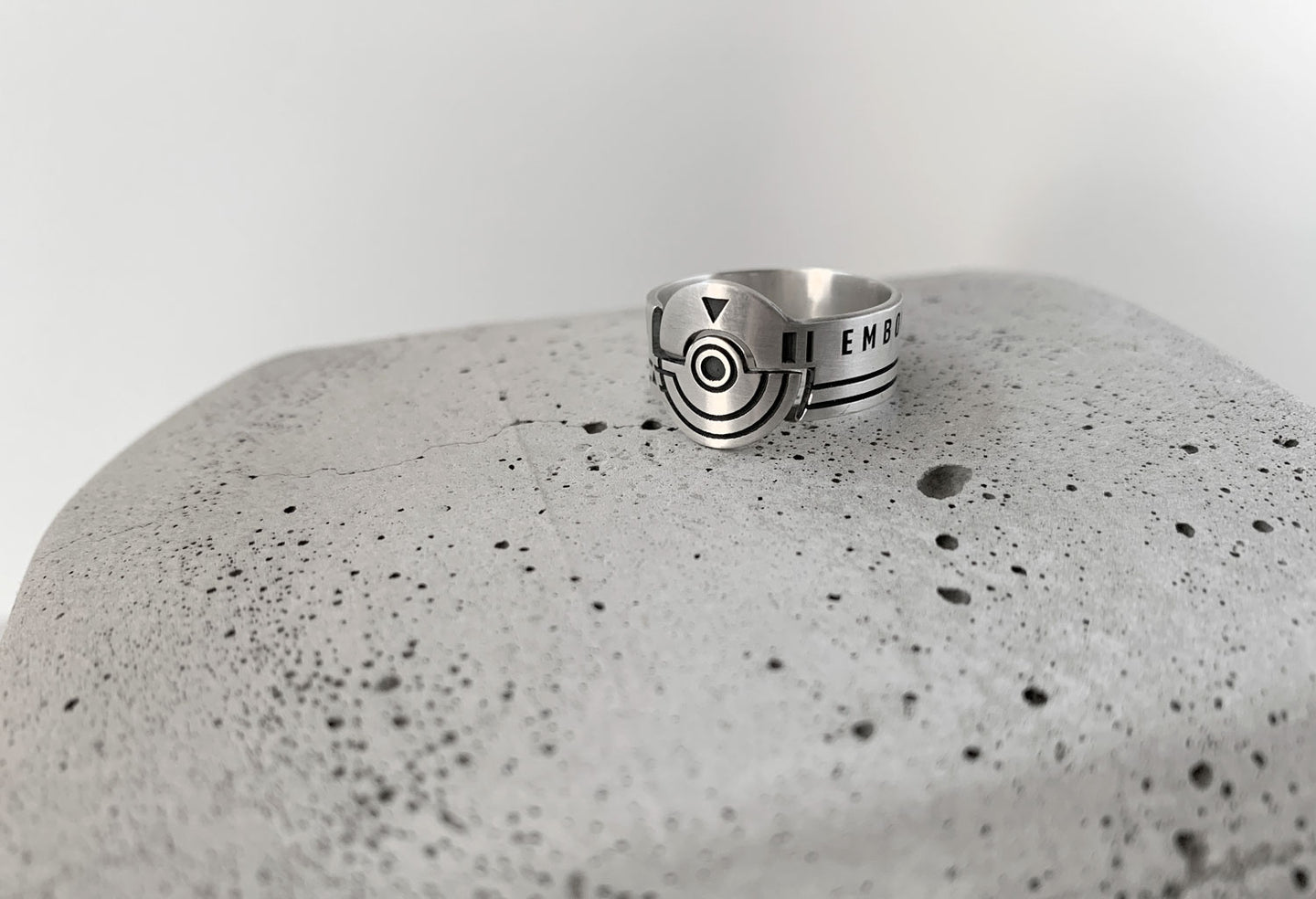 Silver Engraved Ring - Embody Your Signal