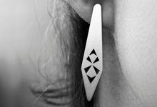 Load image into Gallery viewer, Silver Long Stud Earrings - Inherent Worth
