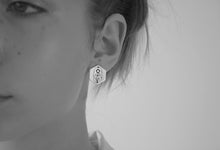 Load image into Gallery viewer, Silver Stud Earrings - Luna Hexa

