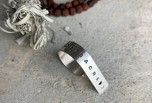 Load image into Gallery viewer, Silver Engraved Ring - Sacred Time
